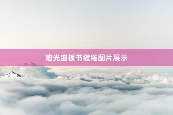 蟾光曲板书缱绻图片展示